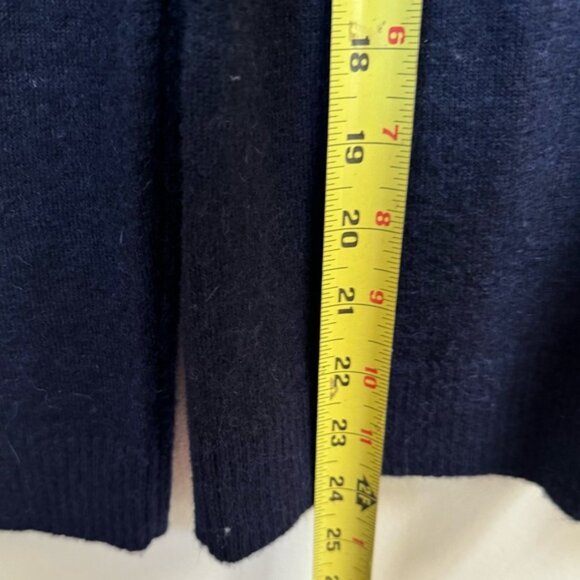 COS Alpaca Wool Back Pleat Cardigan Sweater Knit Button Cozy Minimalist Navy S - Picture 15 of 15